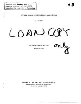 Power Gain in Feedback Amplifiers