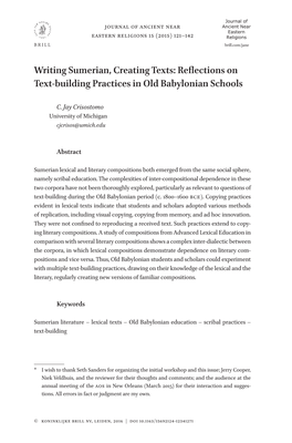 Reflections on Text-Building Practices in Old Babylonian Schools