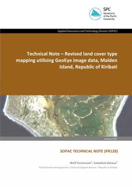 Revised Land Cover Type Mapping Utilising Geoeye Image Data, Malden Island, Republic of Kiribati