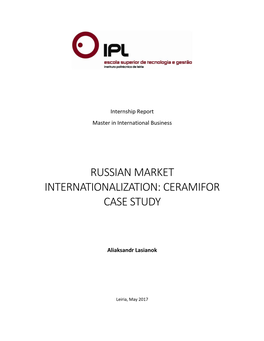 Russian Market Internationalization: Ceramifor Case Study