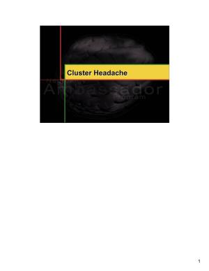 Cluster Headacheheadache