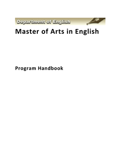 Master of Arts in English