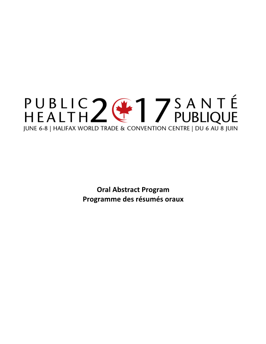 Oral Abstract Program Programme Des Résumés Oraux