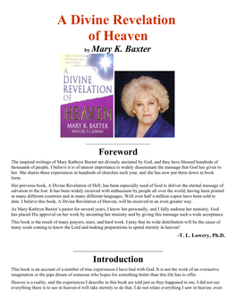 A Divine Revelation of Heaven by Mary K