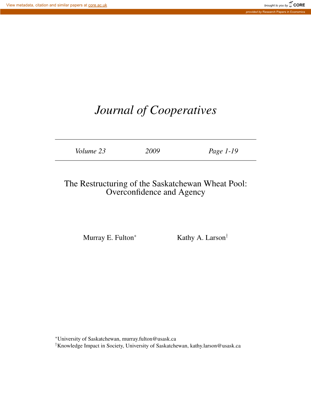 Journal of Cooperatives