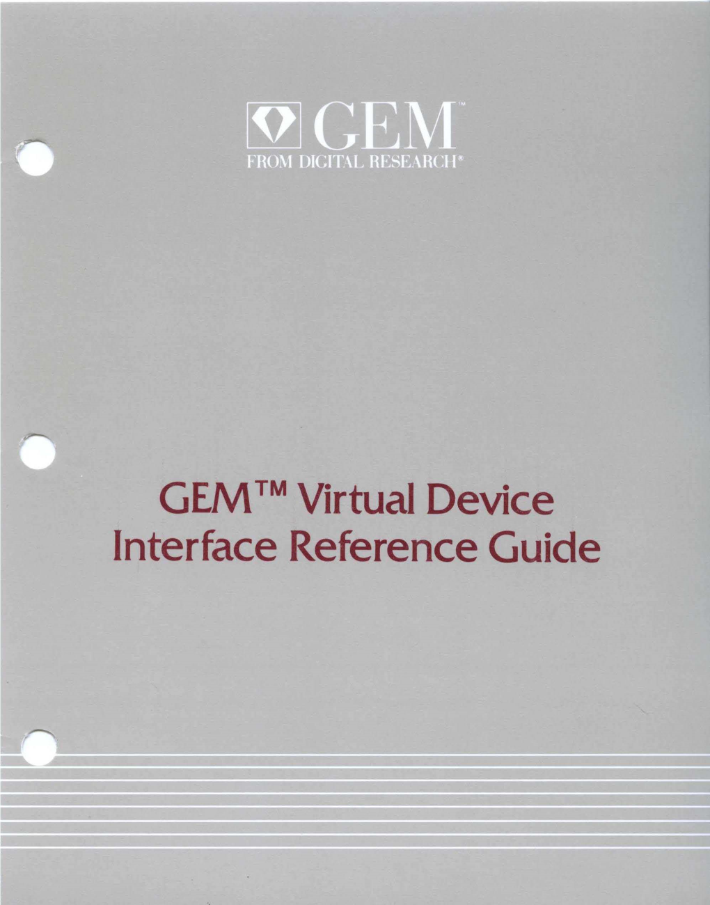 GEM ™ Virtual Device Interface Reference Guide GEM™
