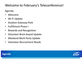 February's Teleconference!