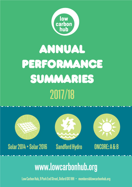 Annual Performance Summaries 2017/18