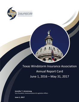 Texas Windstorm Insurance Association Annual Report Card