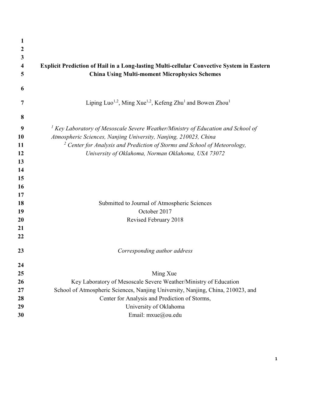 1 2 3 Explicit Prediction of Hail in a Long-Lasting Multi-Cellular