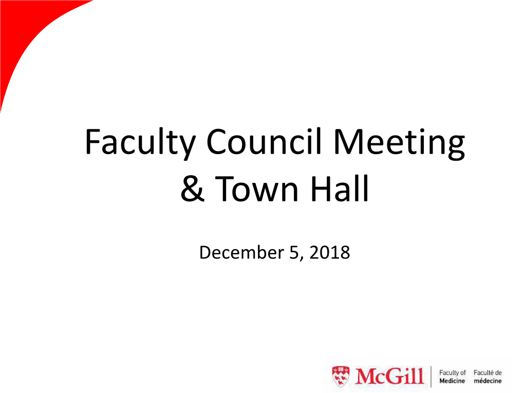 Faculty Council Presentation