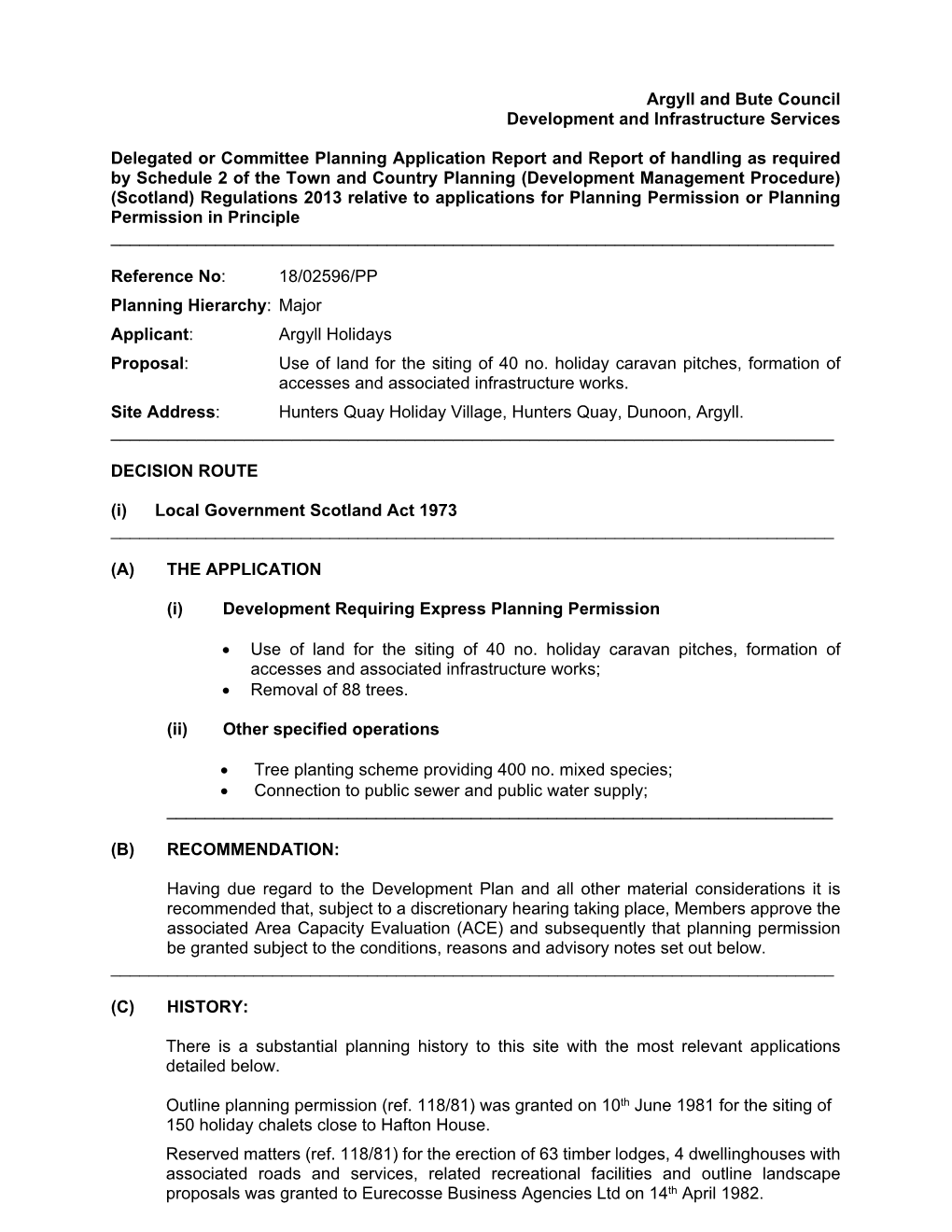 Argyll and Bute Council Development and Infrastructure Services