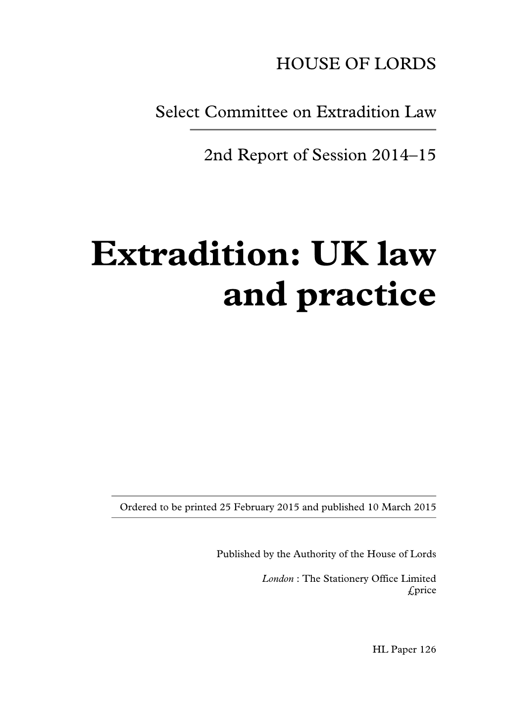 Extradition Law