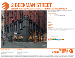 2 Beekman Street
