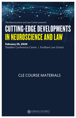 CLE COURSE MATERIALS Table of Contents