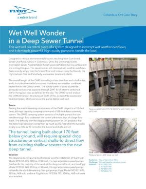 Wet Well Wonder in a Deep Sewer Tunnel