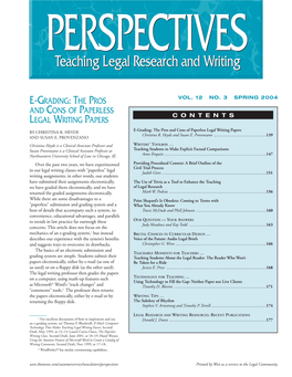 Teaching Legal Research and Writing Teaching Legal
