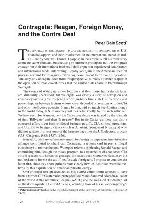 Contragate: Reagan, Foreign Money, and the Contra Deal Peter Dale Scott*