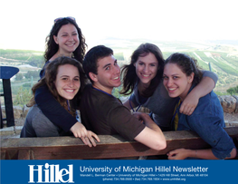 University of Michigan Hillel Newsletter Mandell L