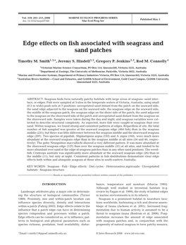 Edge Effects on Fish Associated with Seagrass and Sand Patches