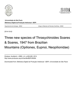 Opiliones, Eupnoi, Neopilionidae)