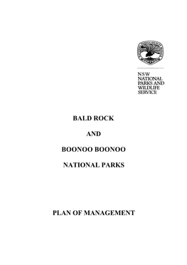 Bald Rock and Boonoo Boonoo National Parks Plan of Management