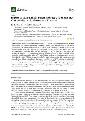 Impact of Non-Timber Forest Product Use on the Tree Community in North-Western Vietnam