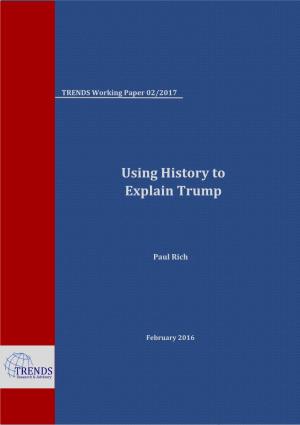 Using History to Explain Trump