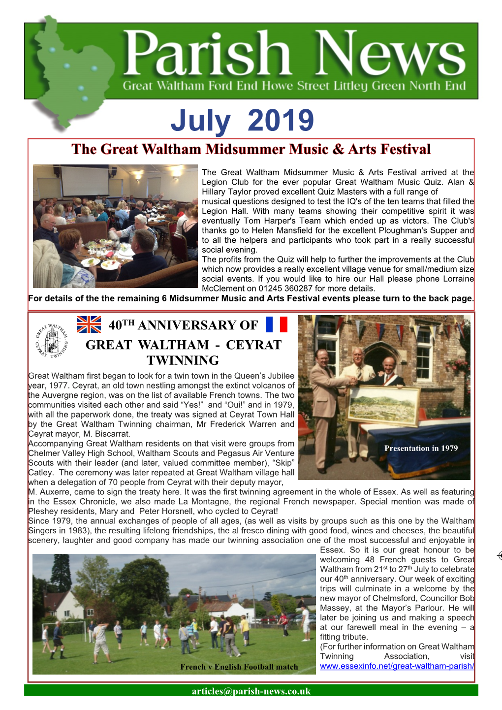Parish News Template July 2019