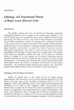 Chapter 5: Lithology and Depositional History of Major Lunar Material Units