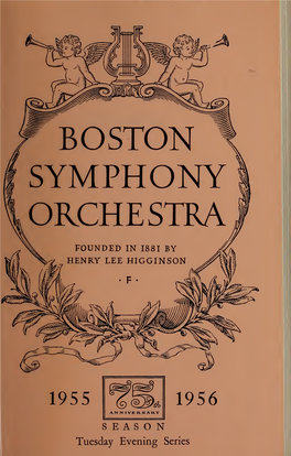 Boston Symphony Orchestra Concert Programs, Season 75, 1955-1956, Subscription