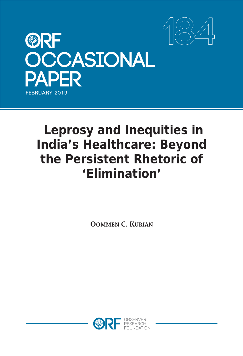 Leprosy and Inequities in India's Healthcare