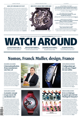 Nomos, Franck Muller, Design, France LA MINUTEPAPILLON