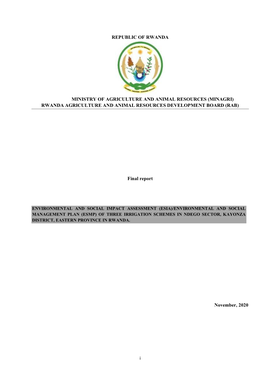 Minagri) Rwanda Agriculture and Animal Resources Development Board (Rab