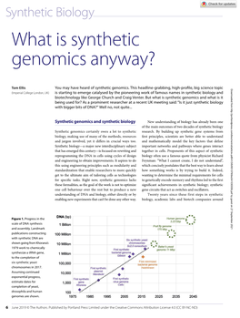 What Is Synthetic Genomics Anyway?