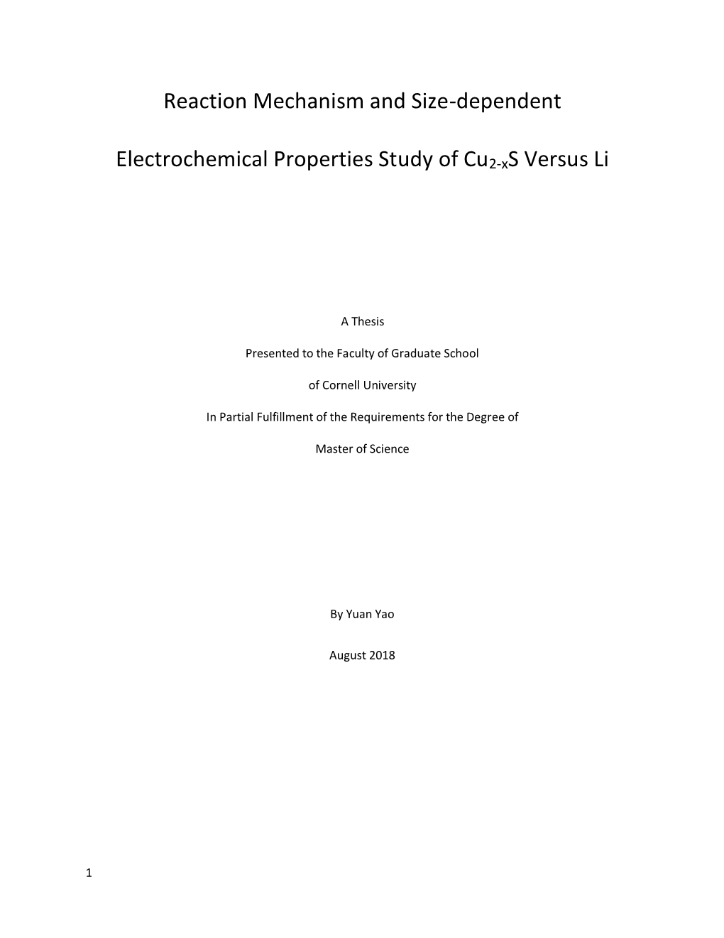 Reaction Mechanism And Size-Dependent Electrochemical Properties Study ...