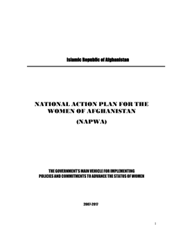 National Action Plan for the Women of Afghanistan (Napwa)