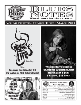Blues Notes March 2014