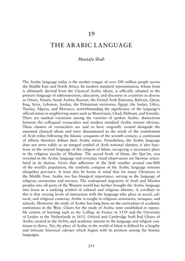 19 the Arabic Language