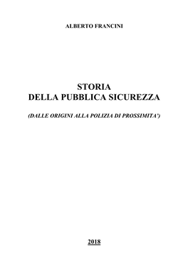 Storia Della Pubblica Sicurezza