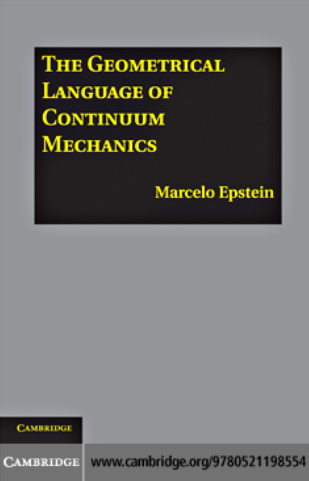 The Geometrical Language of Continuum Mechanics