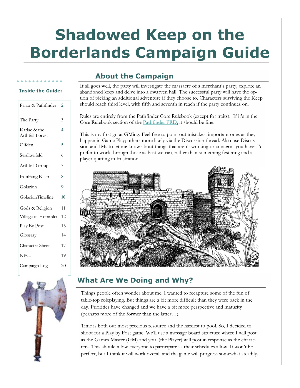 Shadowed Keep on the Borderlands Campaign Guide