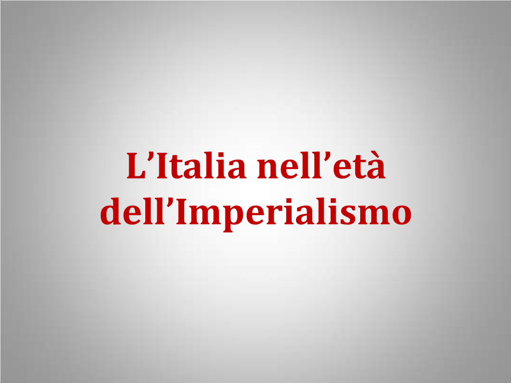 La “Prima Repubblica” in Italia