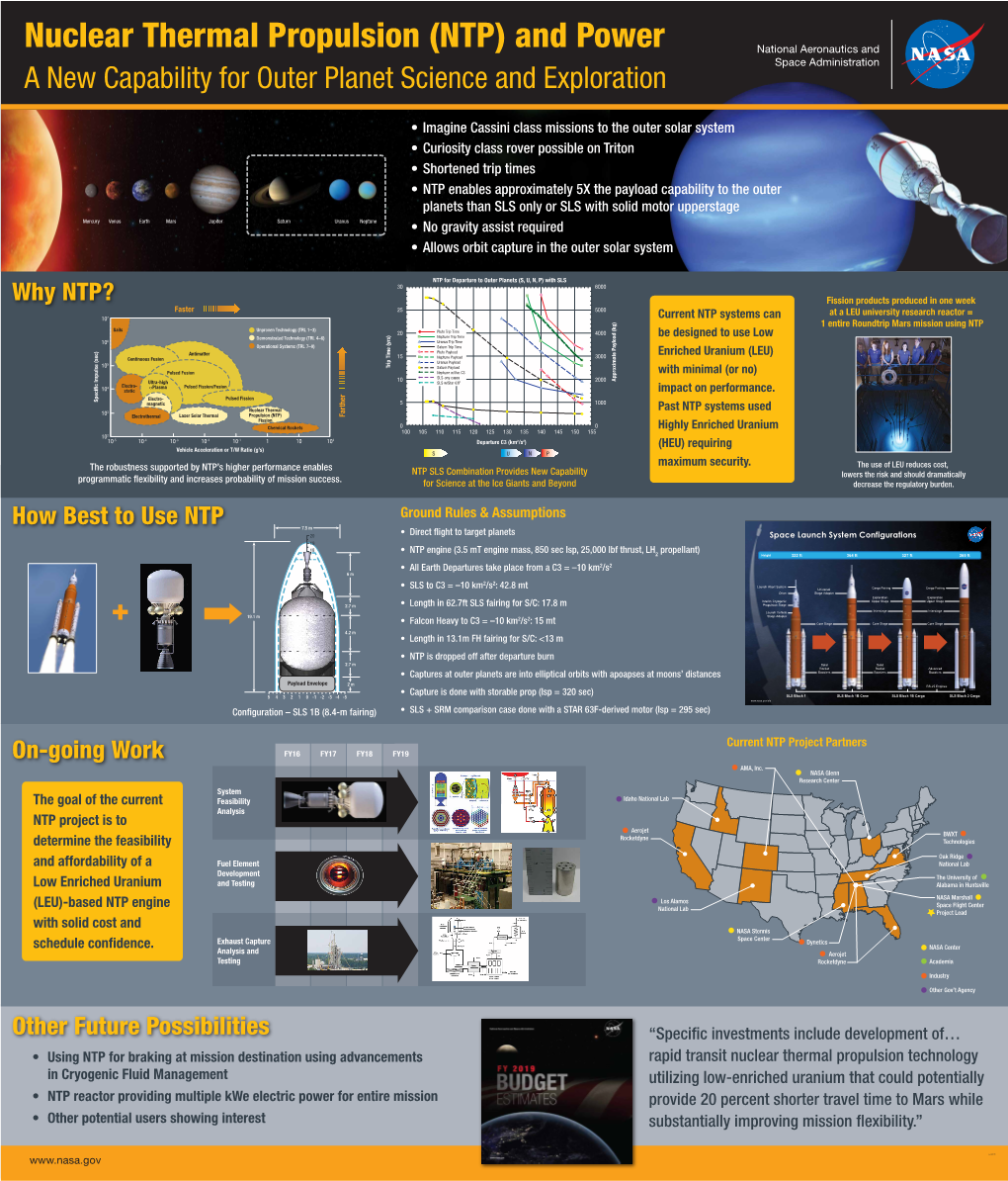 Nuclear Thermal Propulsion and Power