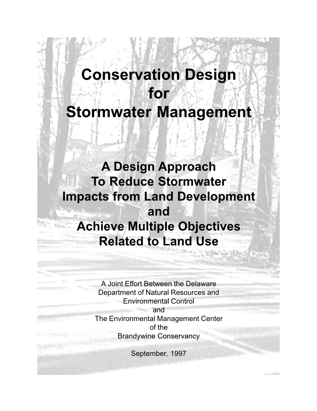 Conservation Design for Stormwater Management, Delaware