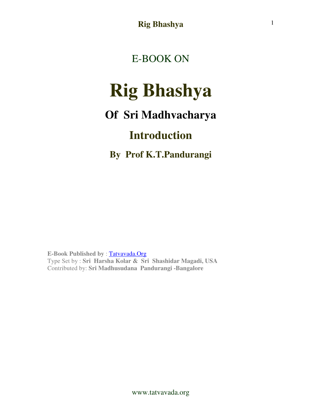 Rig Bhashya 1