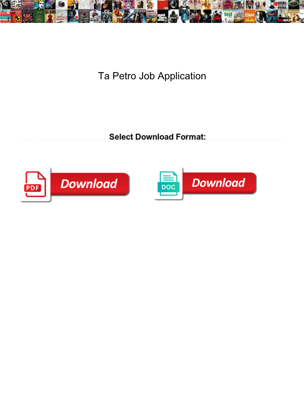 Ta Petro Job Application