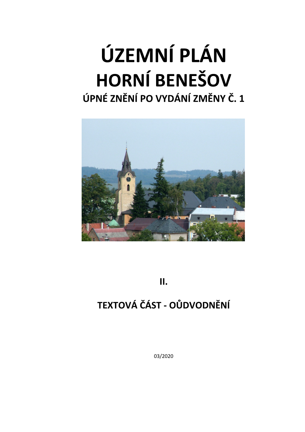 Územní Plán Horní Benešov