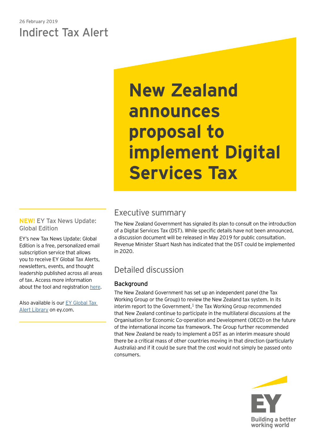 New Zealand Announces Proposal to Implement Digital Services Tax