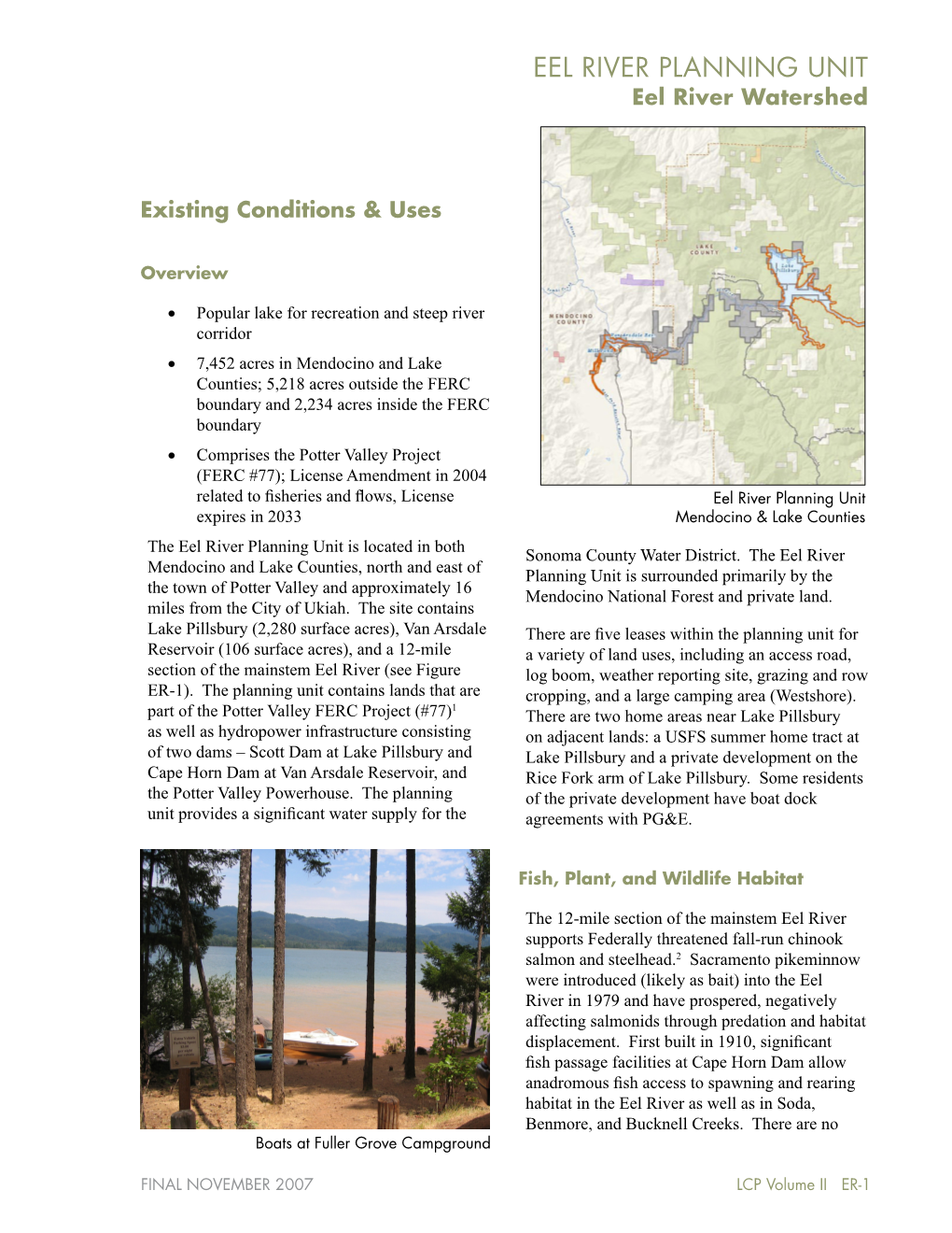 EEL RIVER PLANNING UNIT Eel River Watershed